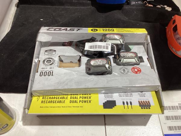 Lot # 201 Coast CH1000R 1000-Lumen Headlamp 3-Pack $49