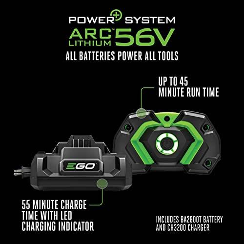 EGO POWER + POWERLOAD with LINE IQ 56-volt 16-in Telescopic Shaft Battery String Trimmer 4 Ah (Battery and Charger Included)(used)