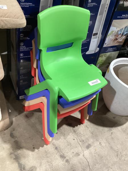 Lot # 2070 Plastic kindergarten stackable chairs $62