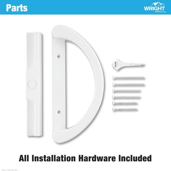 Lot # 1092 Wright Prods Patio Door Handle White $39.98