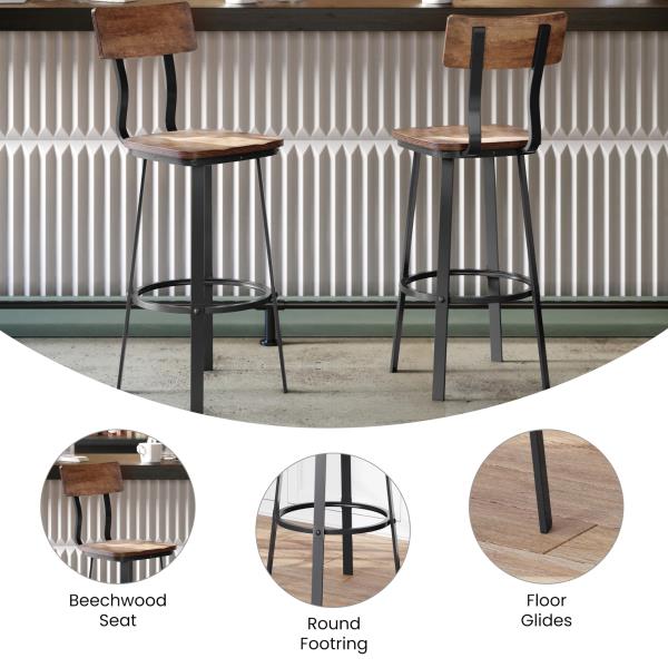 Lot # 1641 Flash Furniture Commercial Restaurant Barstool $98