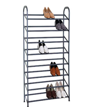 Lot # 840 Style Selections 46.2-in H 8 Tier 30 pair hoe rack $56