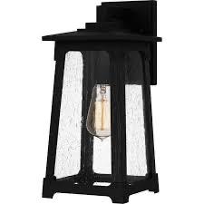 Lot # 934 Quoizel Drescher Matte Black Outdoor Wall Light $159