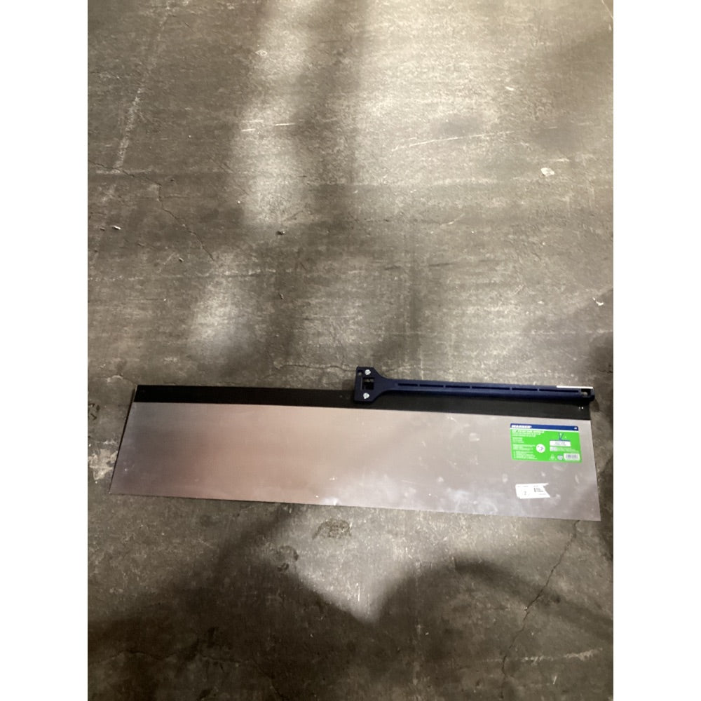 Lot # 1026 WARNER 36" Pivoting Shield - Aluminum Blade, Locks at 15 and 90 Degrees, Silver Blue Black