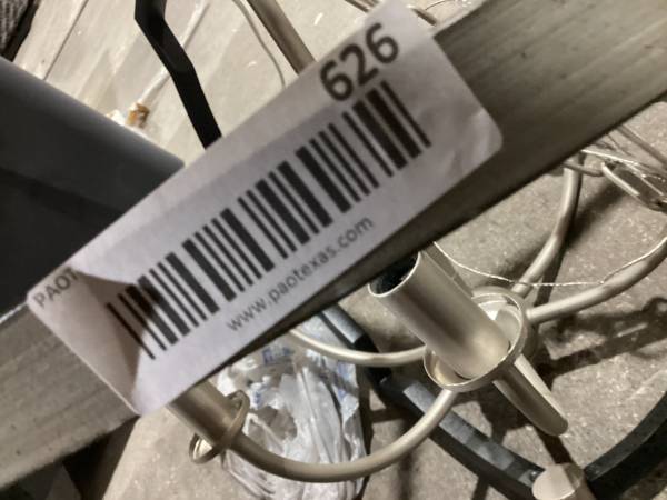 Lot # 626 Unbranded  Used Orb Chandelier BNBlack 6 Light Sockets  $180