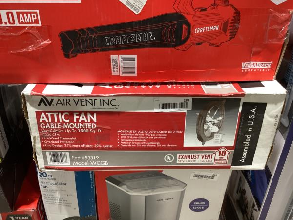 Lot # 281 Air Vent 53319 Gable Attic Ventilator $152