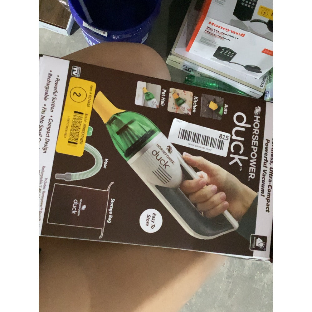 Lot # 815 Horsepower Duck Cordless Vacuum $49.99