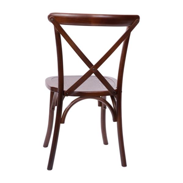 Lot # 2259 Flash Furniture Advantage Walnut X-Back Chair
