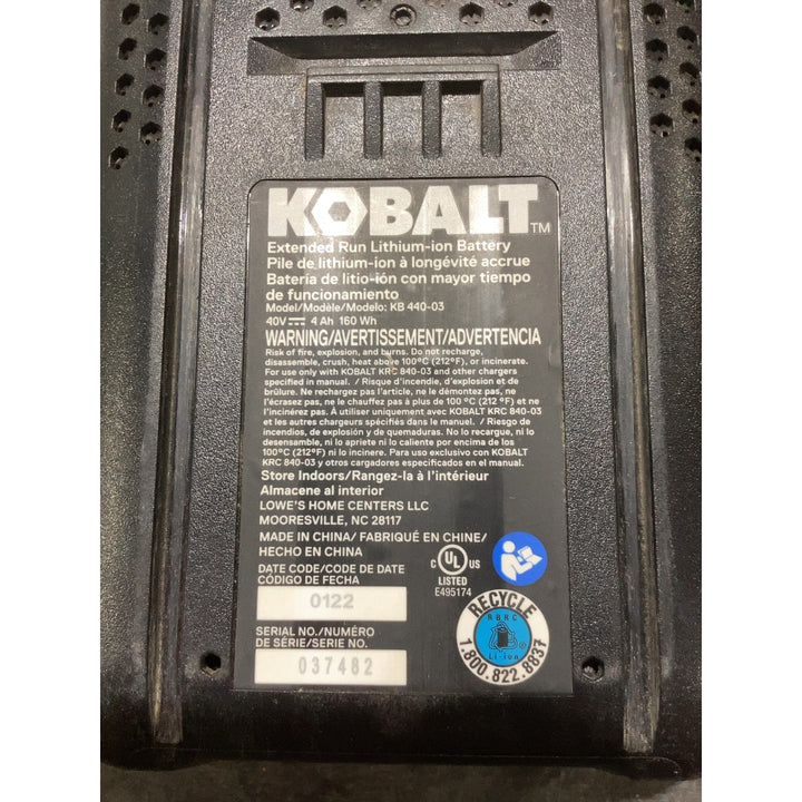Lot # 1765 Kobalt KB 440-03 Battery $2.00