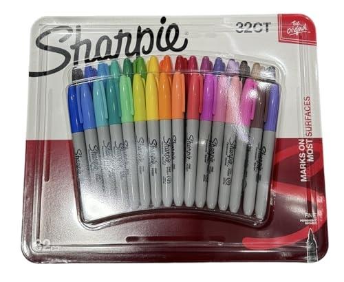 SHARPIE Permanent Markers | Fine Point | 32 Count (Multicolor)