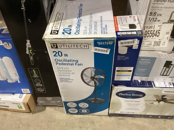 Lot # 440 Utilitech 20-in Pedestal Fan $100