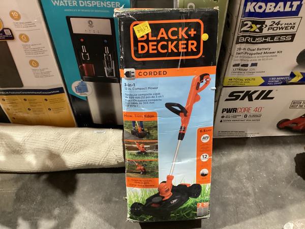 Lot # 1990 Black+Decker 6.5Amp 12" Electric Compact Mower$138