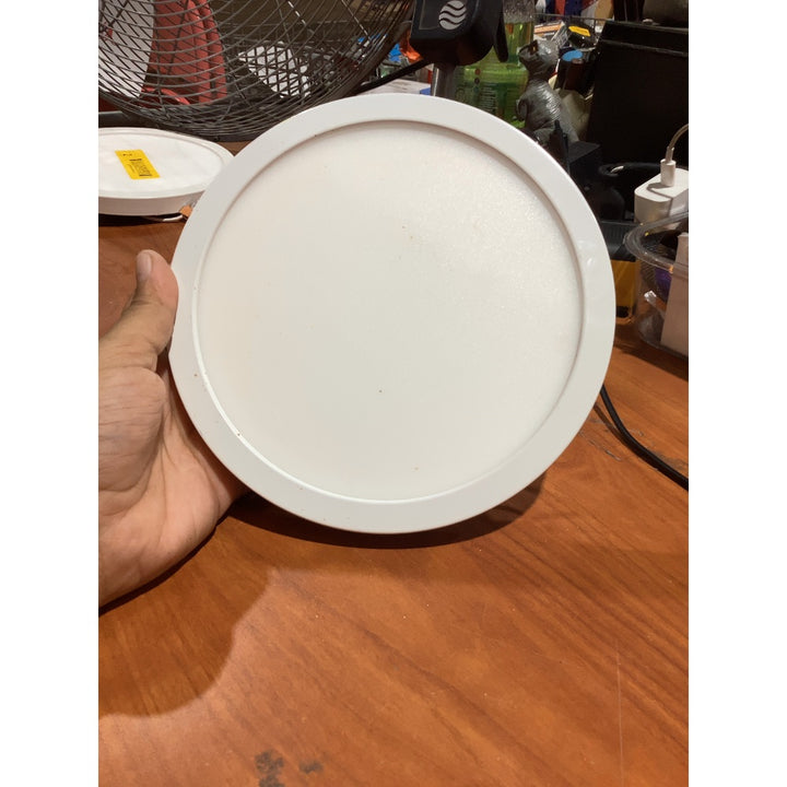 Lot # 1462 White 7in 12W 5CCT LED Flush Mount Light $30