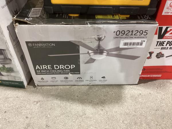 Lot # 104 Fanimation Studio Collection Aire Drop 52-in $180