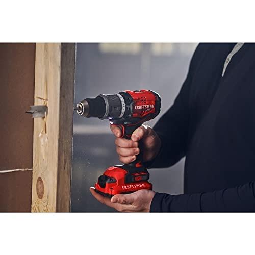 CRAFTSMAN CMCD732D2 V20 20V BRUSHLESS RP Cordless 1/2-in Hammer Drill Kit