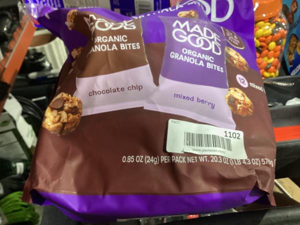 Lot # 1102 Made Good Organic Granola Minis VP $29.30