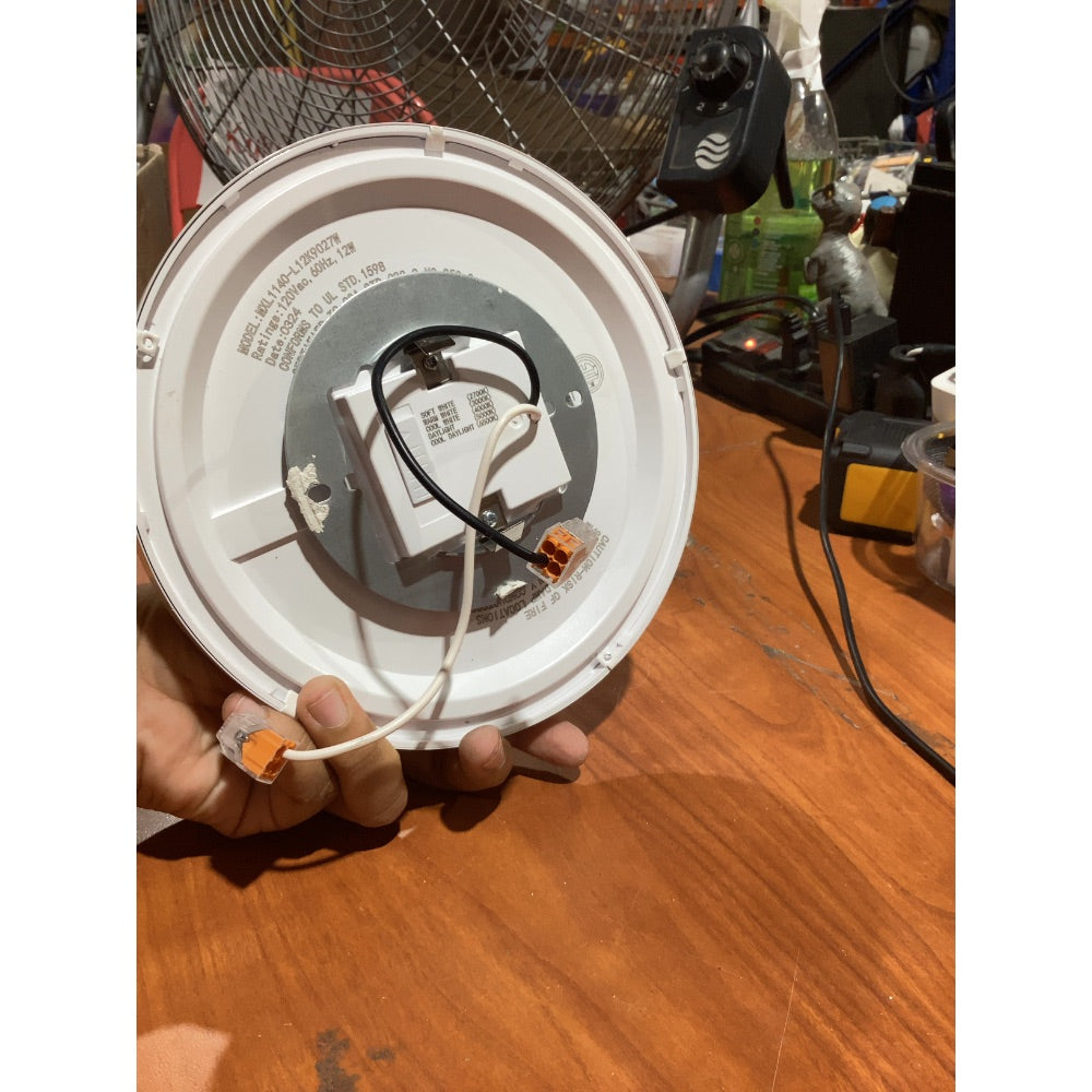 Lot # 1463 White LED Flush Mount Light - $20