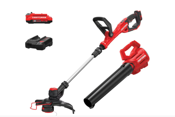 CRAFTSMAN V20 20-volt Max Cordless Battery String Trimmer and Leaf Blower Combo Kit 2 Ah (Battery & Charger Included)(USED)