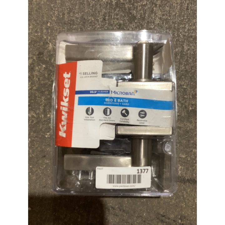 Lot # 1377 Kwikset Casey Bed  Bath Lever $25.00