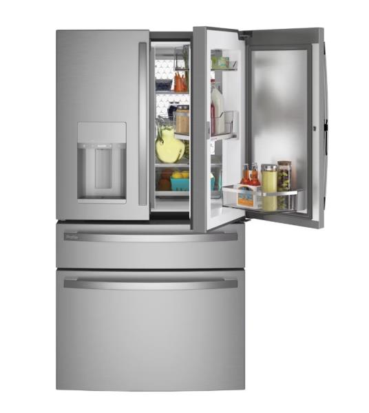 GE Profile 27.9-cu ft Smart French Door Refrigerator with Ice Maker, Water and Ice Dispenser and Door within Door (Fingerprint-resistant Stainless Steel) ENERGY STAR