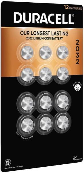 Lot # 792 Duracell Lithium 2032 Coin Batteries, 12-Count