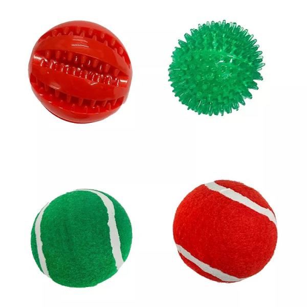 Lot # 376 Woof 4-pk. Candy Cane Pet Toys, Multi