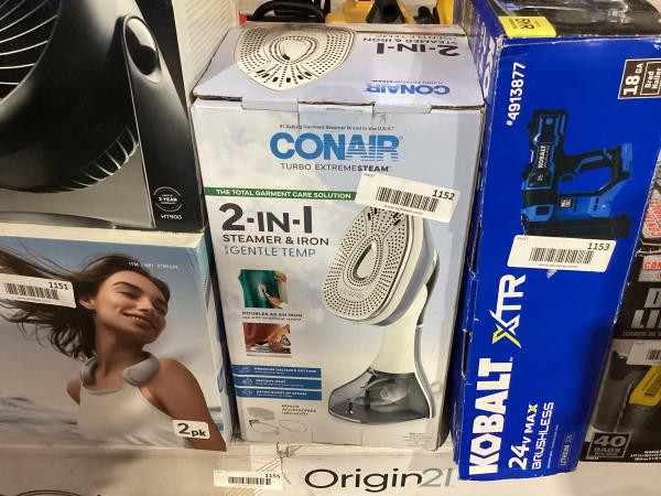 Lot # 1152 Conair 2 in 1 steamer and iron $87
