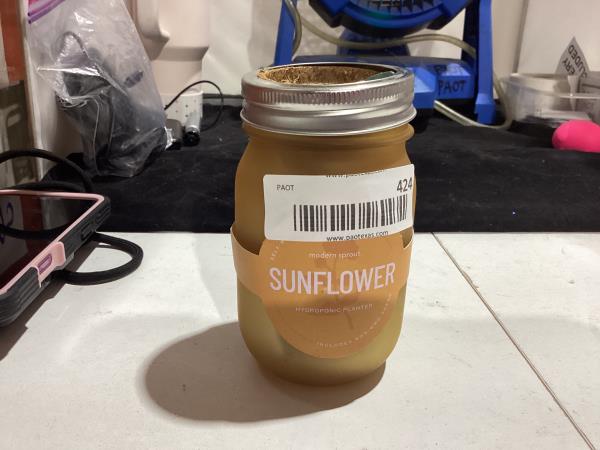 Lot # 424 Modern Sprout Pint Jars Flower Garden Seed Kits - Poppy