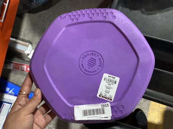 Lot # 1215 PROJECT HIVE ·PET COMPANY· - Calming Lavender Scented - Hive Frisbee Disc for Dogs - Great for Fetch - Includes a Lick mat on Back - Floats in Water, Smooth Glide - Made in The USA