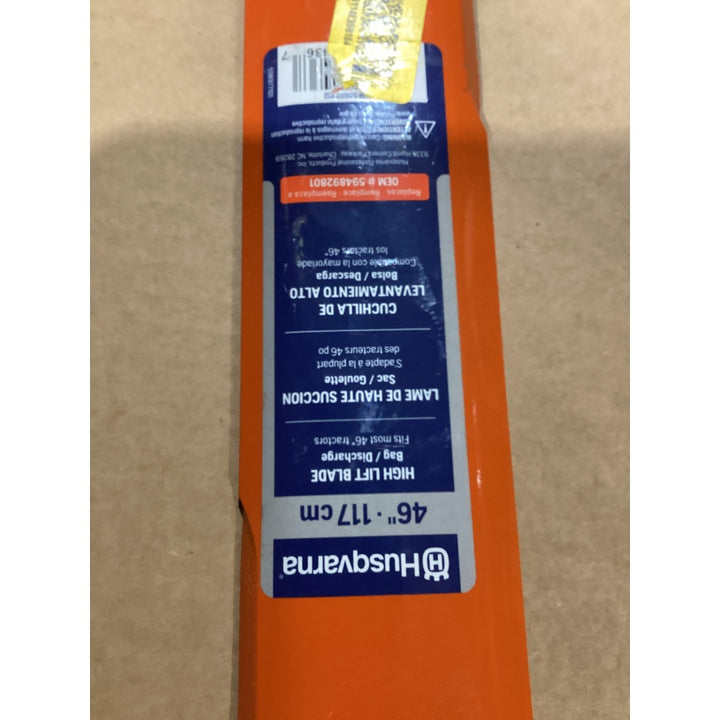 Lot # 126 Husqvarna Mower Blade Orange $35