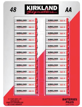 Lot # 235 Kirkland Signature Alkaline AA Plus Batteries $27