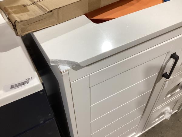 Lot # 2218 allen+roth 30in White Sink Bathroom Vanity $499