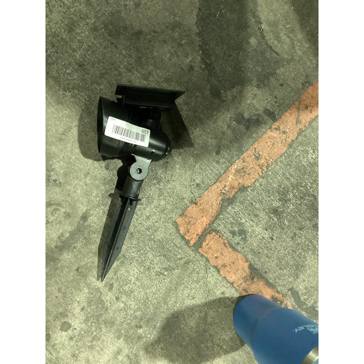 Lot # 657 Black Outdoor Lighting Solar LED Spotlight - $15.00