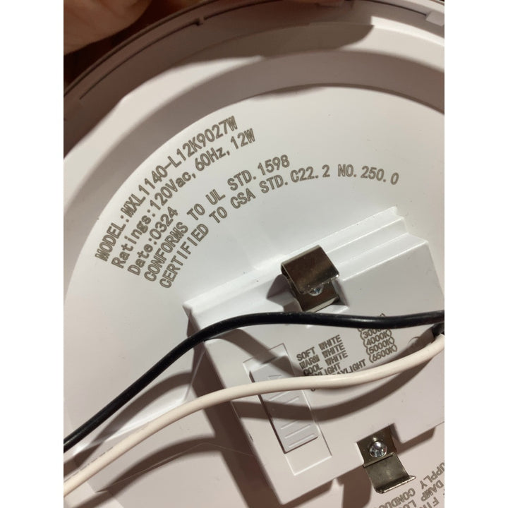 Lot # 1451 White Selectable Color LED Flush Mount Light $25
