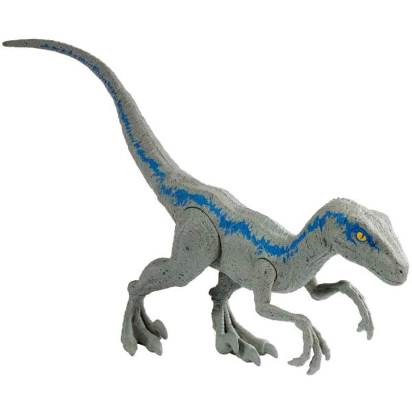 Lot # 389 MATTEL Velocirapator Blue Jurassic World 12" Dinosaur