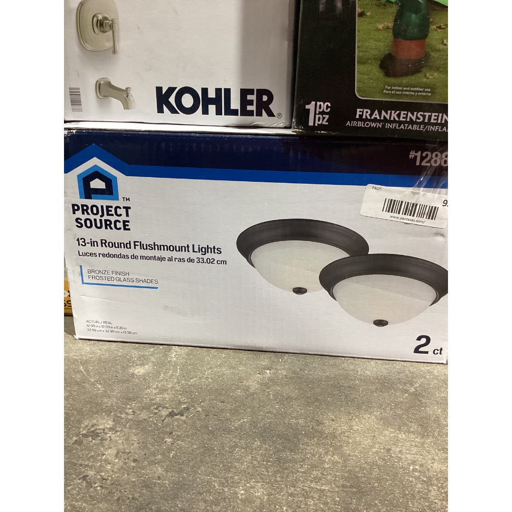 Lot # 93 Bronze LED Flush Mount $55