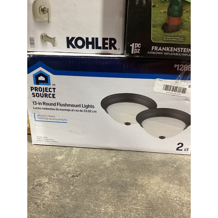 Lot # 93 Bronze LED Flush Mount $55