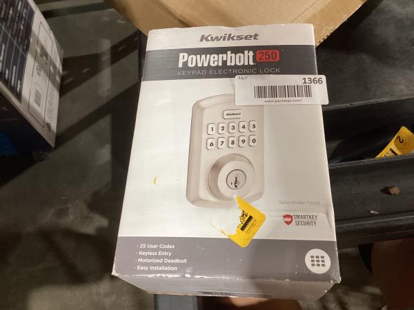 Lot # 1366 Kwikset Electronic Deadbolt $79.67