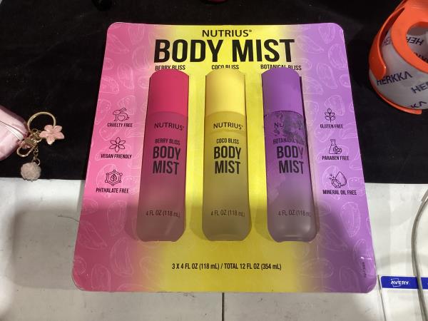 Lot # 783 Nutrius Body Mist Set 3 Cruelty Free $48