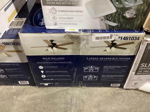 Lot # 844 Harbor Breeze 62" 4 Light Ceiling Fan- Bronze $160