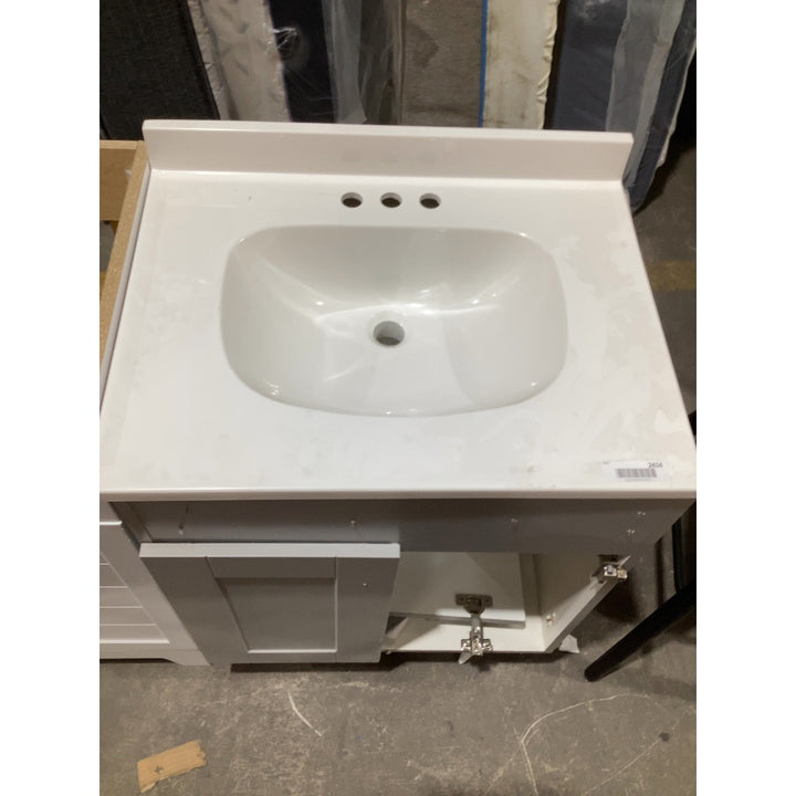Lot # 2414 Gray Vanity $350
