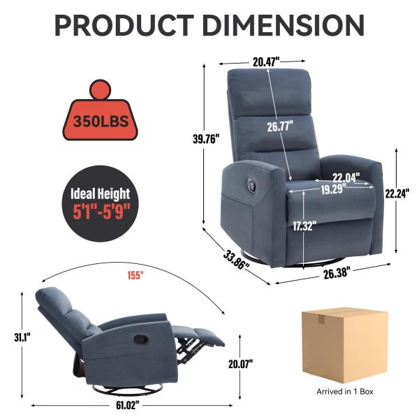 Lot # 1697 Bituman Manual Recliner Chair with Rocker $247
