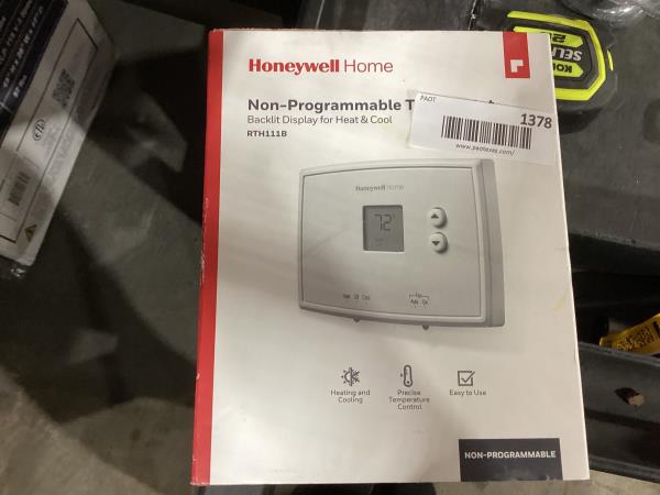 Lot # 1378 Honeywell Home Non-Prog. Thermostat $30.95