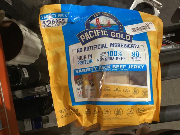 Lot # 1113 Pacific Gold Beef Jerky Variety 15oz $28