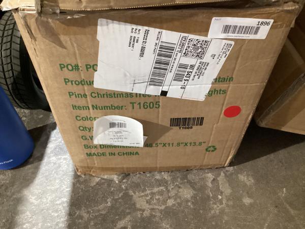 Lot # 1896 Nearly Natural 9ft. Slim Green Mountain Pine Artificial Christmas Tree with 600 Clear LED Lights