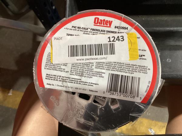 Lot # 1243 Oatey Shower Drain 2 Stainless Steel $11.68