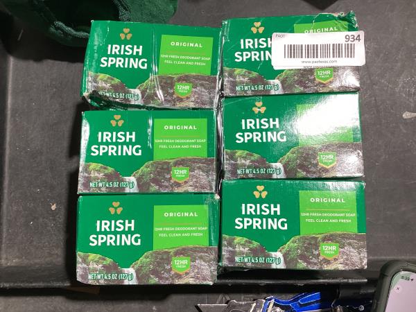 Lot # 934 Irish Spring Deodorant Soap Original Clean 4.5 Oz