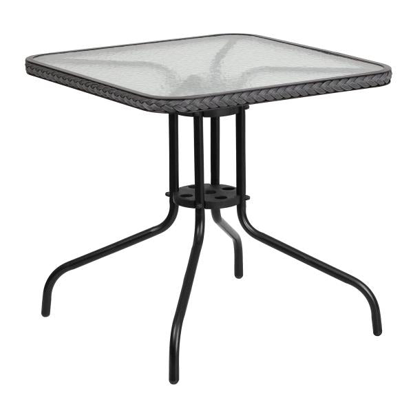 Lot # 1570 Flash Furniture Barker 28'' Glass Metal Table $190