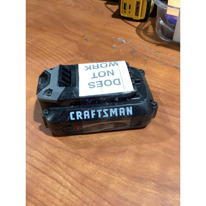 Lot # 1081 CRAFTSMAN 20V Max 1.5Ah Li-Ion Battery FOR PARTS $10.00