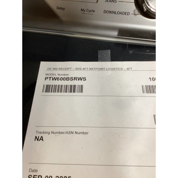 Lot # 2371 GE PTW600BSRWS Top Load Washer $649